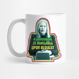 Severance series Patricia Arquette as Harmony Cobel Mrs. Selvig fan works graphic design by ironpalette Mug